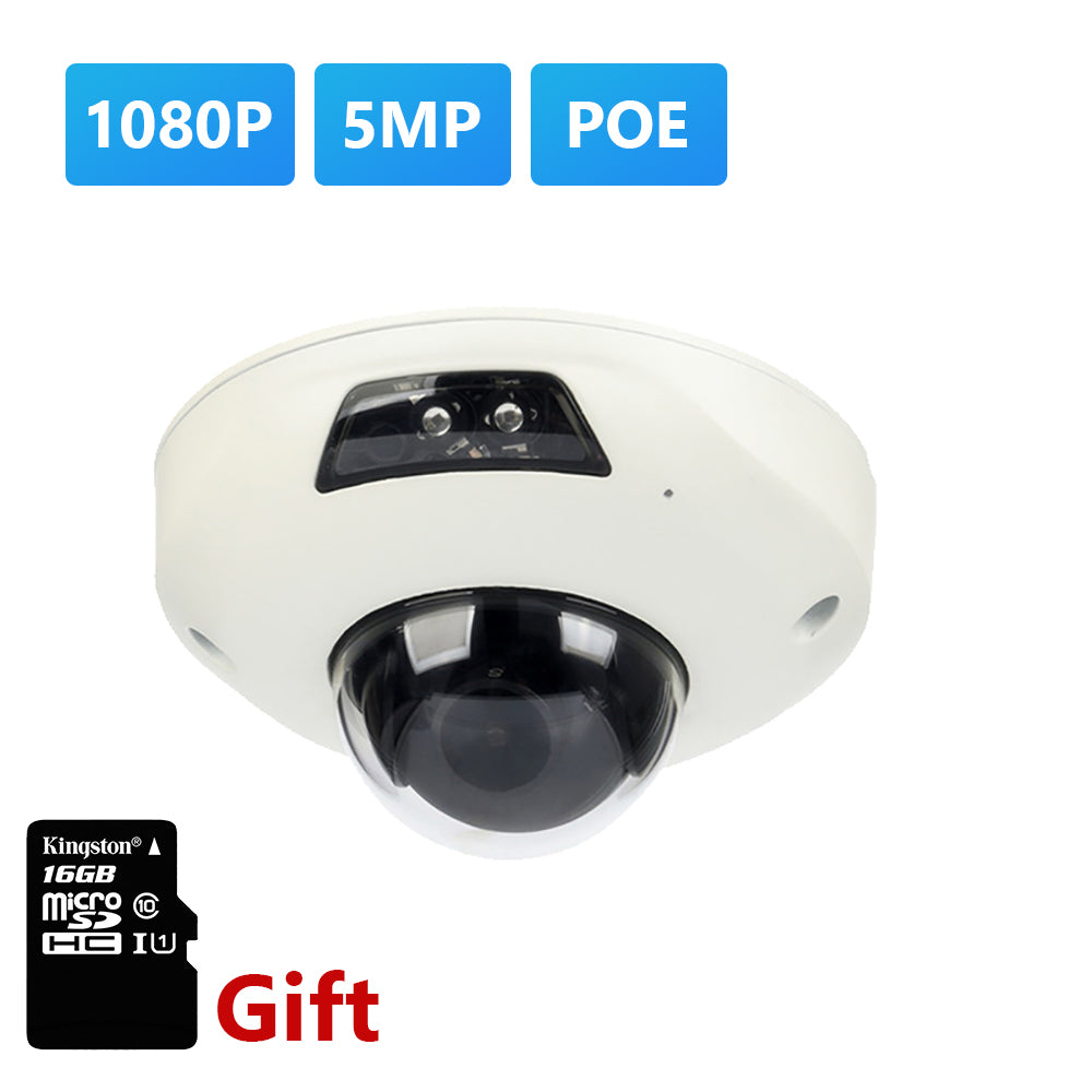 2.0 MP (1080P)/5.0 MP PoE Network IPC Wide-angle Dome Camera