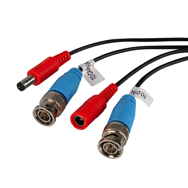 18.3M(60Ft)/30M(100Ft)/50M(164Ft) BNC Cable Set for Camera with DC Power Connector
