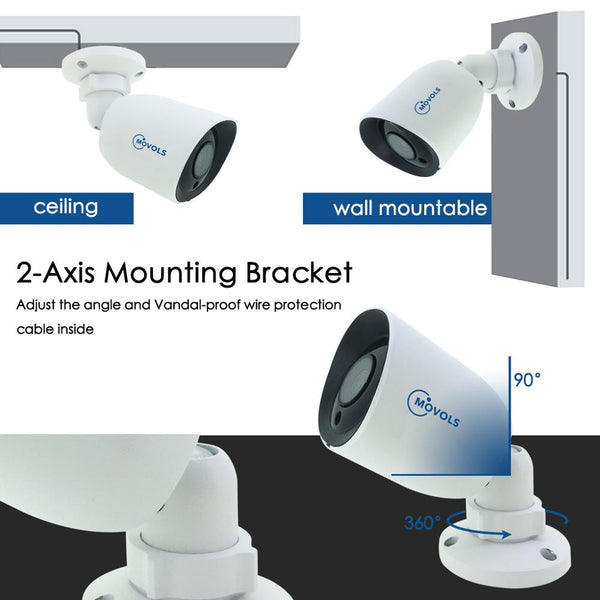 4K Ultra HD CCTV Camera System with 8CH H.265 XVR with 4/8 pcs Camera