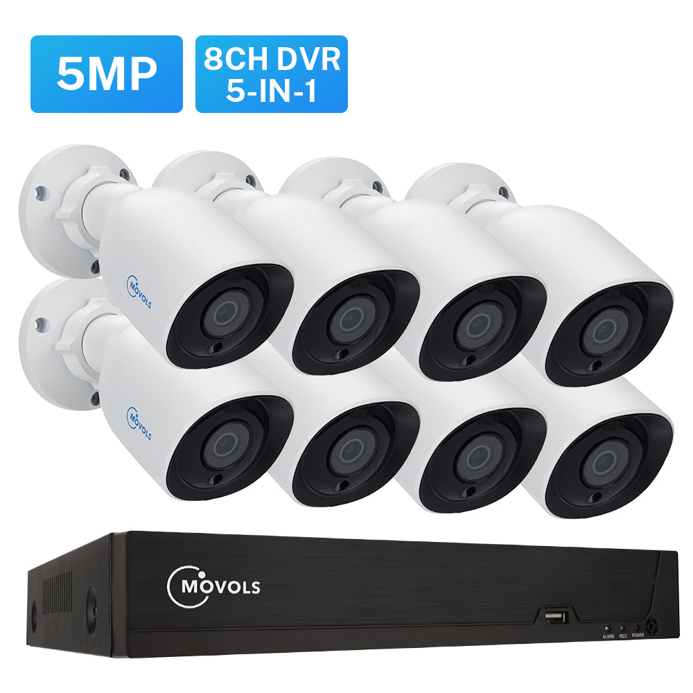 5.0 MP White Camera Super HD Security Camera System 8CH/16CH H.265 XVR with 4/8/12/16 pcs Camera