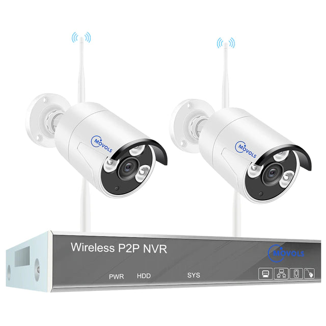 MOVOLS H.265 Wireless CCTV System 8CH 1080P Tuya NVR 2MP Outdoor Waterproof Wifi IP Security Camera Audio Video Surveillance Kit